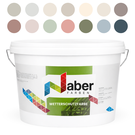Wetterschutzfarbe, Holzfarbe, Holzschutzfarbe, Deckend, Farbwahl - Seidenmatt